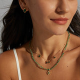 Malachite Radiance Zircon Chain Necklace - floysun