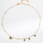 Malachite Radiance Zircon Chain Necklace - floysun