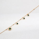 Malachite Radiance Zircon Chain Necklace - floysun