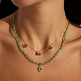 Malachite Radiance Zircon Chain Necklace - floysun