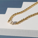 Maple Leaf Pearl Chian Necklace - floysun