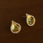 Medieval Vintage Water Drop Pearl Stud Earrings - floysun