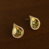 Medieval Vintage Water Drop Pearl Stud Earrings - floysun