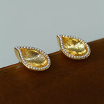 Medieval Vintage Water Drop Pearl Stud Earrings - floysun