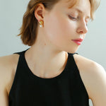 Metal Shell Pearl Drop Earrings - floysun