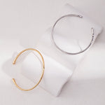 Metal Style Diamond Open Cuff Bangle Bracelets - floysun