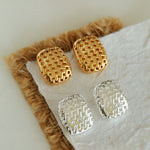 Metal Style Hollow Square Retro Earrings - floysun