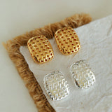 Metal Style Hollow Square Retro Earrings - floysun