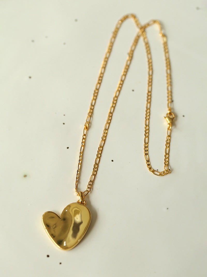 Metal Style Versatile Heart Pendant Necklace - floysun