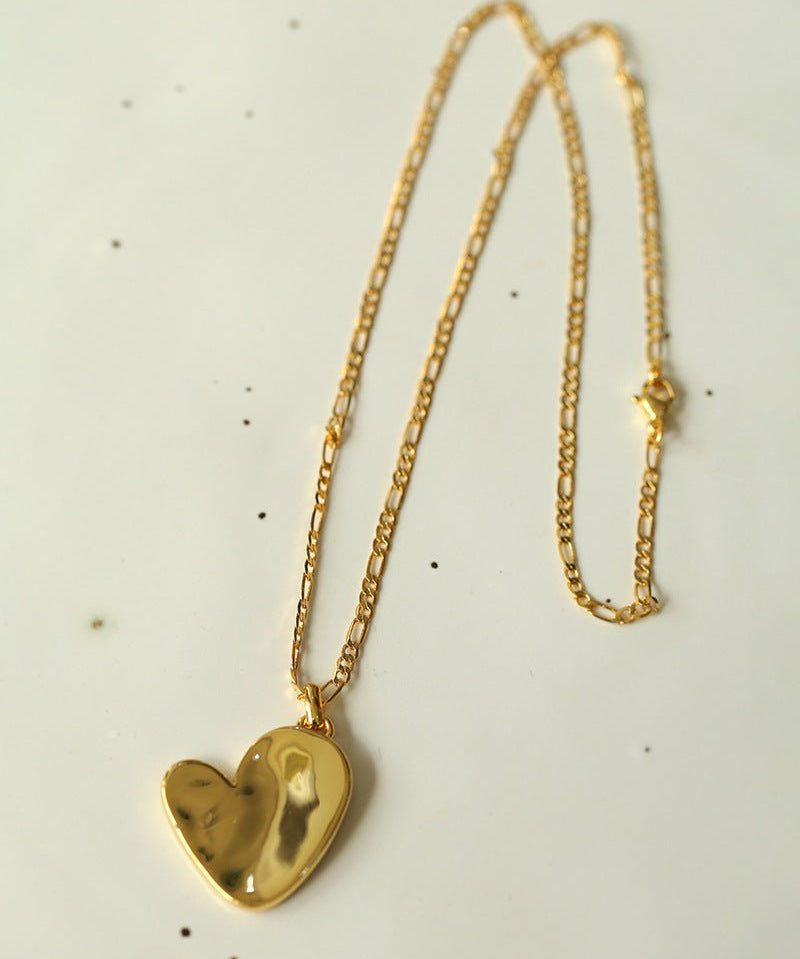 Metal Style Versatile Heart Pendant Necklace - floysun