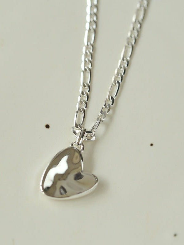 Metal Style Versatile Heart Pendant Necklace - floysun