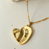 Metal Style Versatile Heart Pendant Necklace - floysun