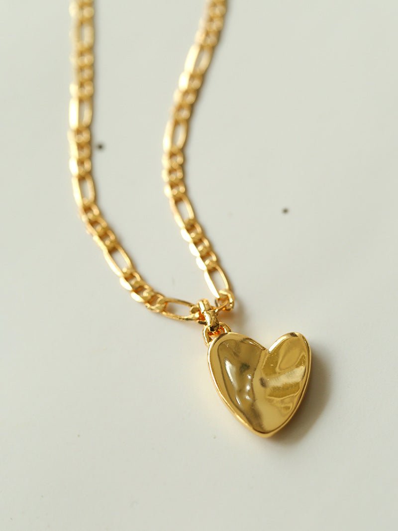 Metal Style Versatile Heart Pendant Necklace - floysun