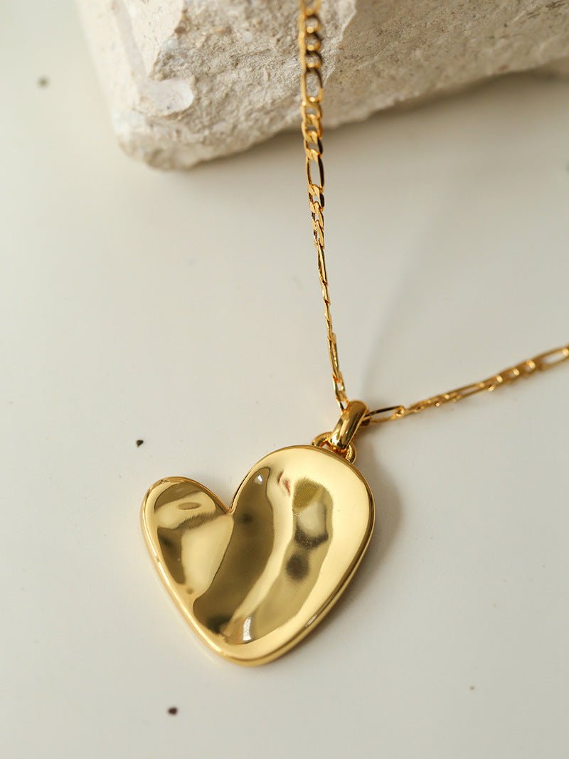 Metal Style Versatile Heart Pendant Necklace - floysun