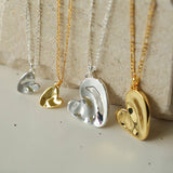 Metal Style Versatile Heart Pendant Necklace - floysun