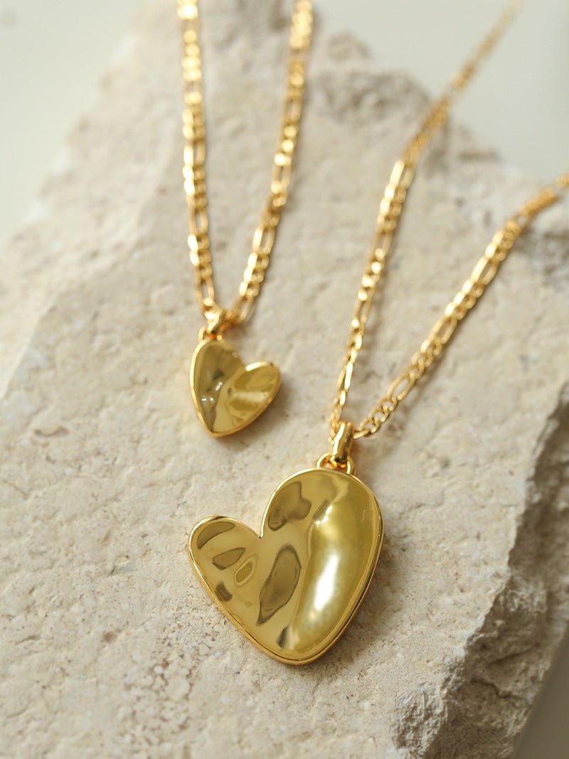 Metal Style Versatile Heart Pendant Necklace - floysun