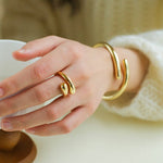 Metal Style Water Drop Adjustable Open Ring - floysun