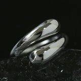 Metal Style Water Drop Adjustable Open Ring - floysun