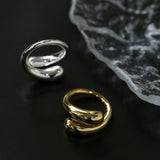 Metal Style Water Drop Adjustable Open Ring - floysun