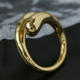 Metal Style Water Drop Adjustable Open Ring - floysun