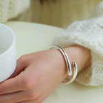 Metal Style Water - drop Open Cuff Bangle Bracelets - floysun