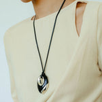 Midnight Oval Obsidian Necklace - floysun