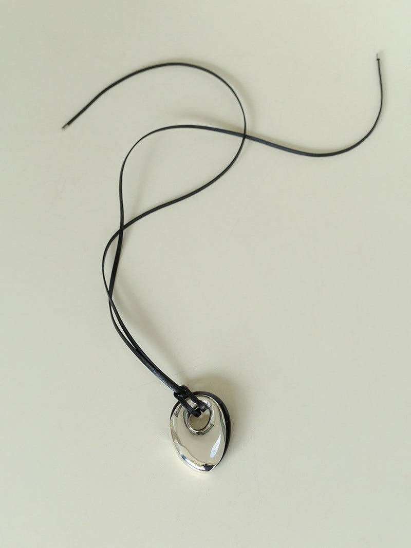 Midnight Oval Obsidian Necklace - floysun