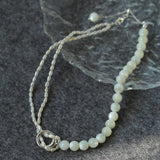 Millet Pearl and White Mother - of - Pearl Beaded Choker Necklace - floysun