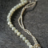 Millet Pearl and White Mother - of - Pearl Beaded Choker Necklace - floysun