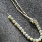 Millet Pearl and White Mother - of - Pearl Beaded Choker Necklace - floysun