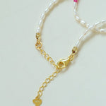 Mini Pearl and Ruby Short Necklace - floysun