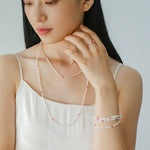 Mini Pearl and Ruby Short Necklace - floysun