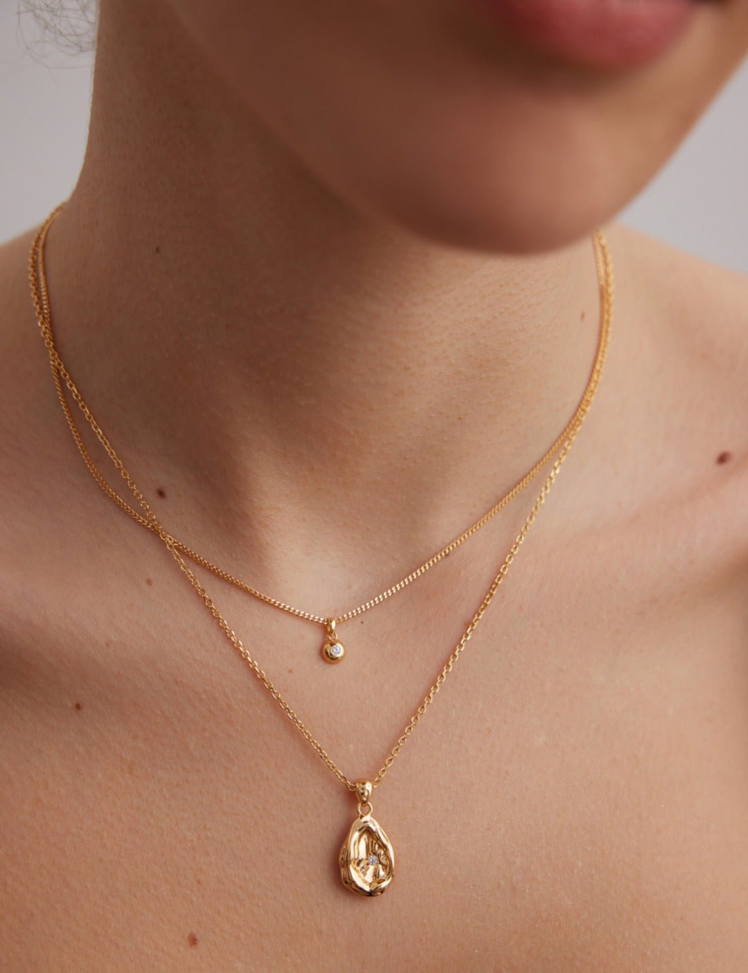 Mini Zircon Bare Chain Necklace - floysun