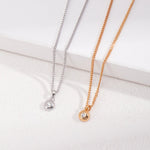 Mini Zircon Bare Chain Necklace - floysun