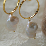 Minimalist Baroque Drop Circle Statement Earrings - floysun