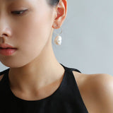 Minimalist Baroque Drop Circle Statement Earrings - floysun