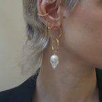 Minimalist Baroque Drop Circle Statement Earrings - floysun