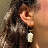 Minimalist Baroque Drop Circle Statement Earrings - floysun