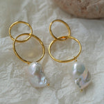 Minimalist Baroque Drop Circle Statement Earrings - floysun