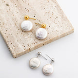 Minimalist Baroque Pearl Earrings - floysun