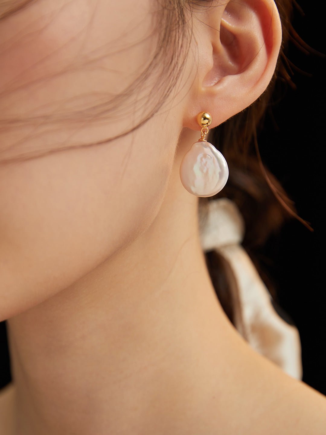 Minimalist Baroque Pearl Earrings - floysun