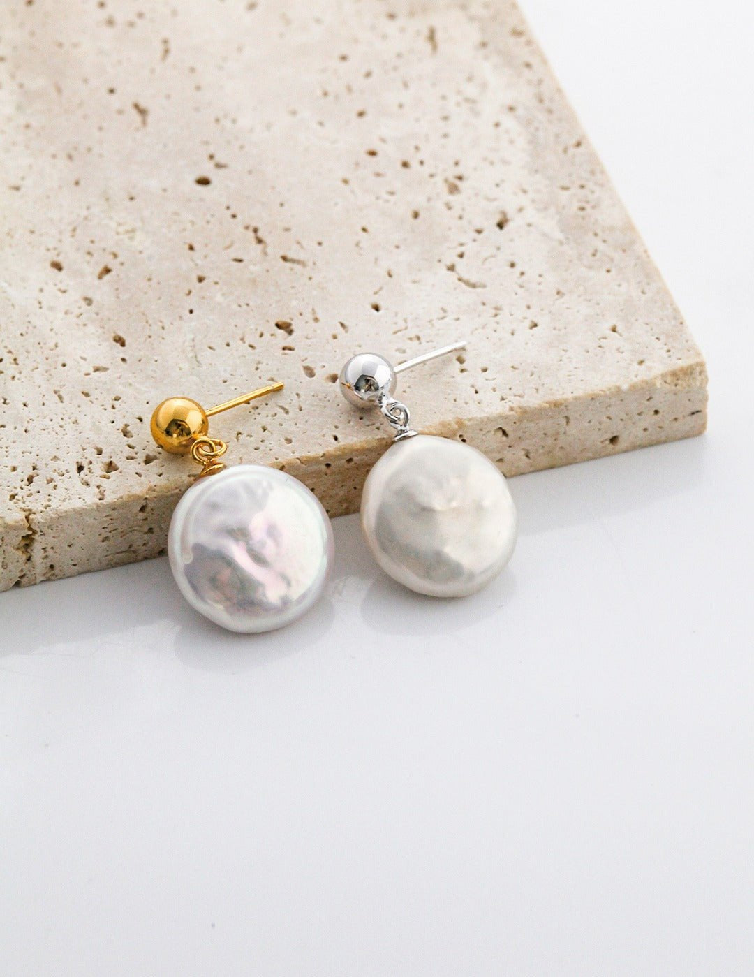 Minimalist Baroque Pearl Earrings - floysun