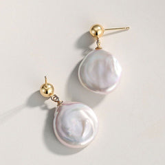 Minimalist Baroque Pearl Earrings - floysun