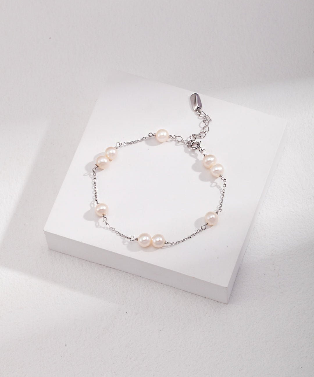 Minimalist Collection Sterling Silver Pearl Bracelet - floysun