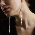 Minimalist Elegant Long Pearl Earrings - floysun