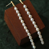 Minimalist Elegant Long Pearl Earrings - floysun