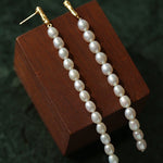 Minimalist Elegant Long Pearl Earrings - floysun