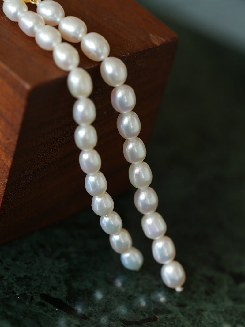 Minimalist Elegant Long Pearl Earrings - floysun