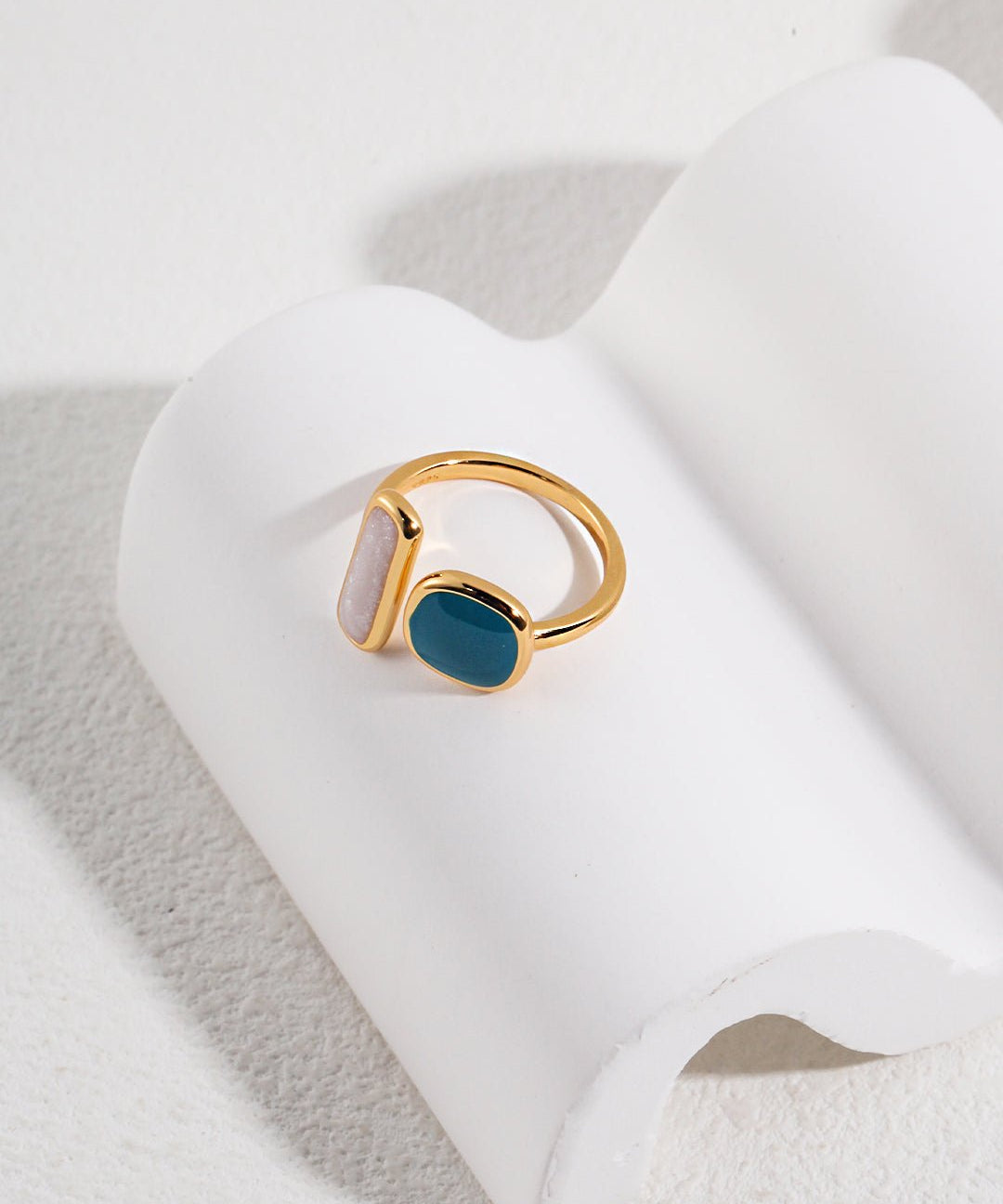 Minimalist Enamel Glaze Open Ring - floysun