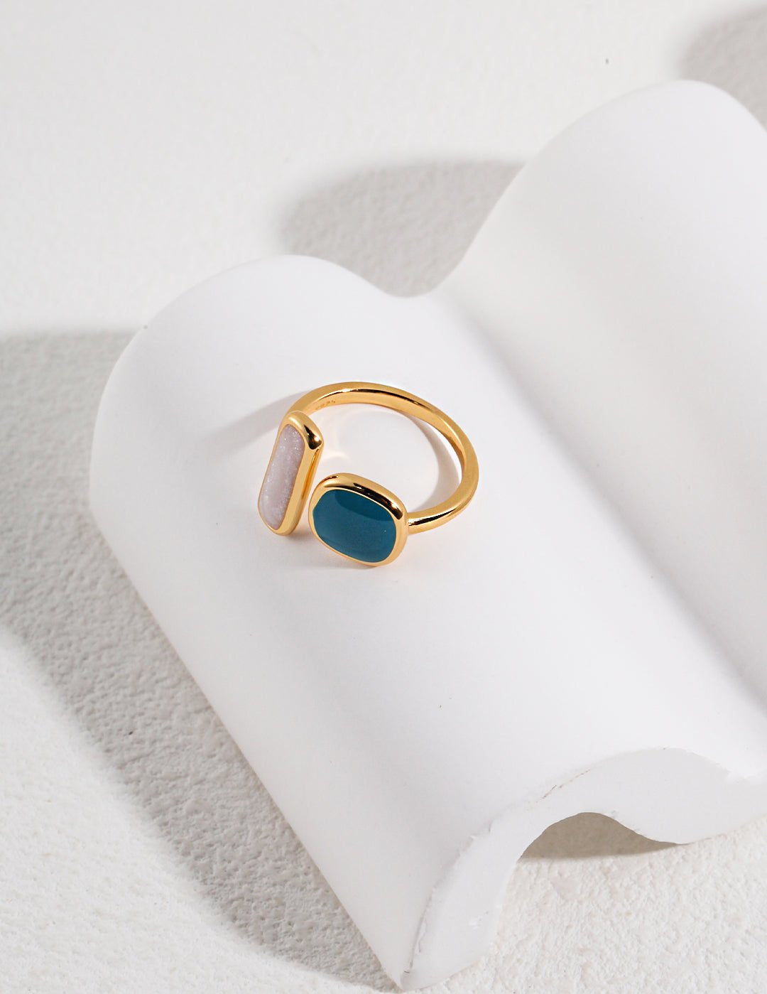 Minimalist Enamel Glaze Open Ring - floysun